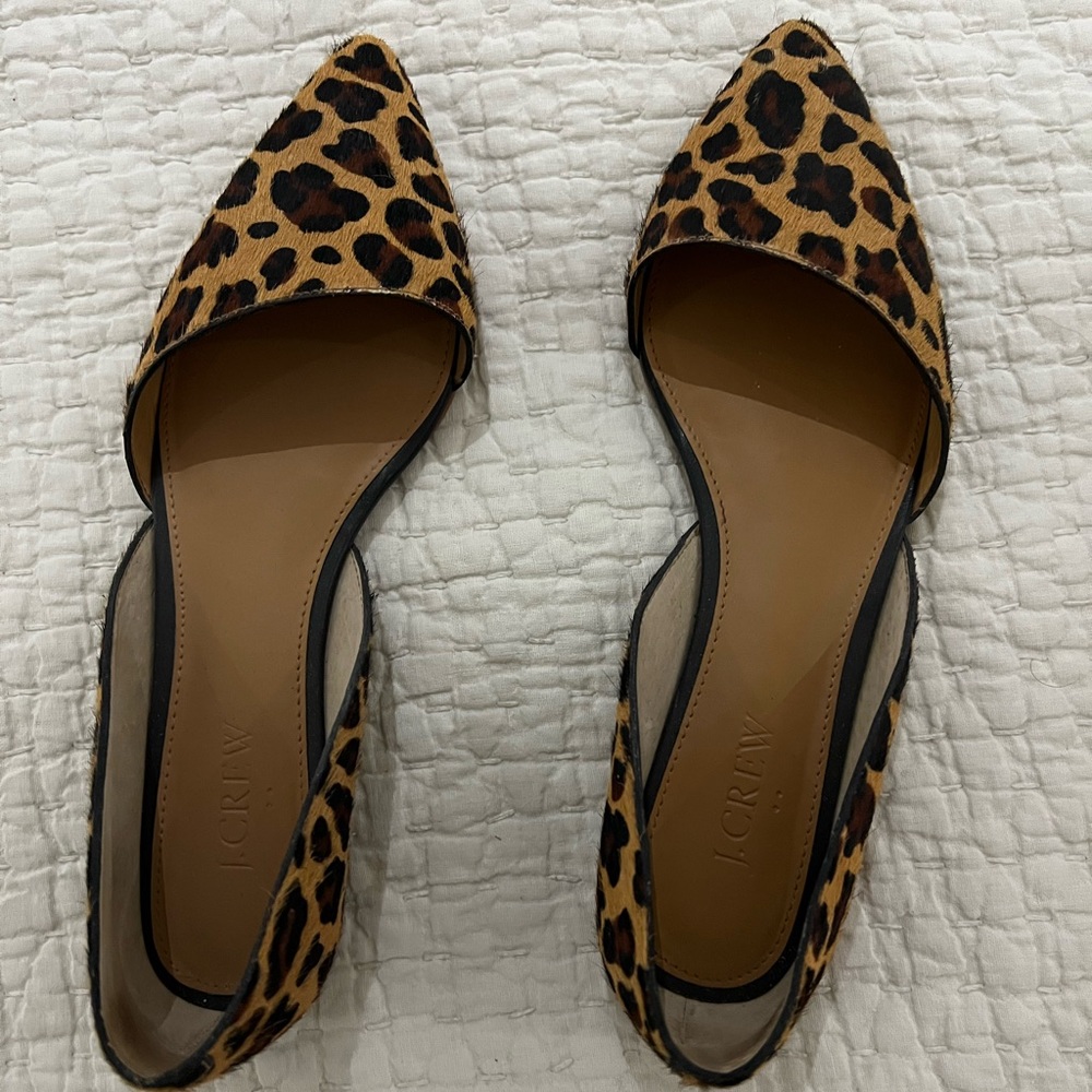 J crew leopard flats size 8 orsay flat